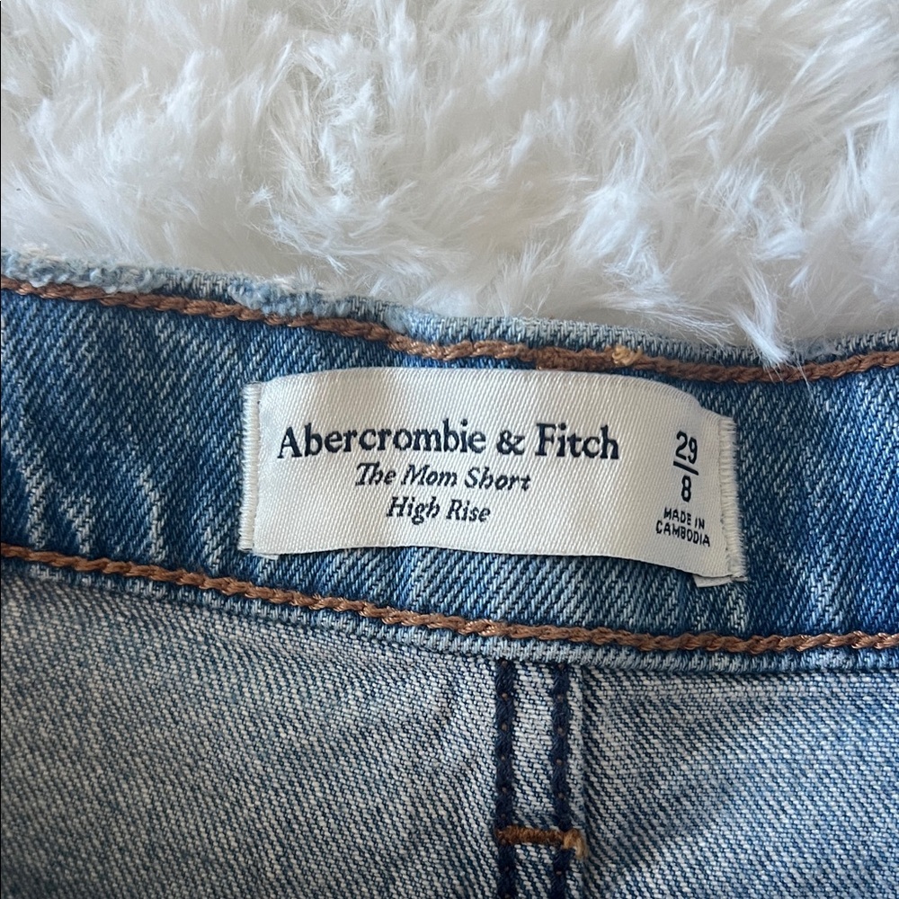 Abercrombie & Fitch Distressed Blue Jean Shorts - Picture 3 of 4